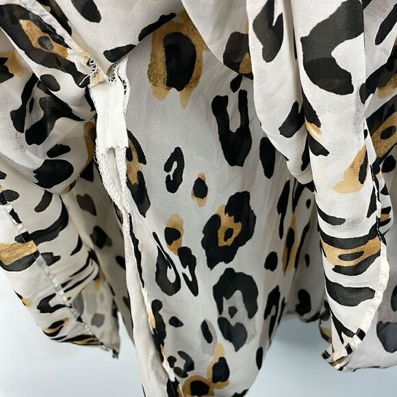 Victoria’s Secret Leopard Print Sleeveless Baby Doll Flowy mini dress Y2K size 0 - Picture 7 of 13